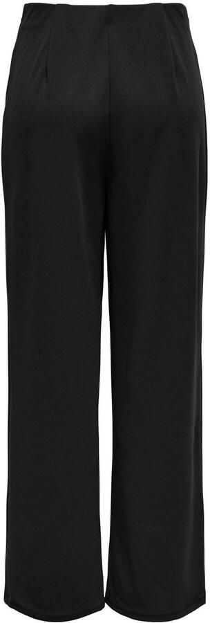 ONLY wide leg regular waist casual broek zwart - Foto 3