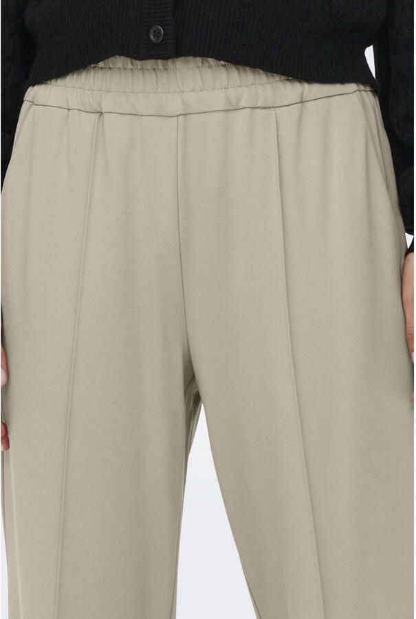 ONLY wide leg regular waist palazzo broek beige - Foto 3
