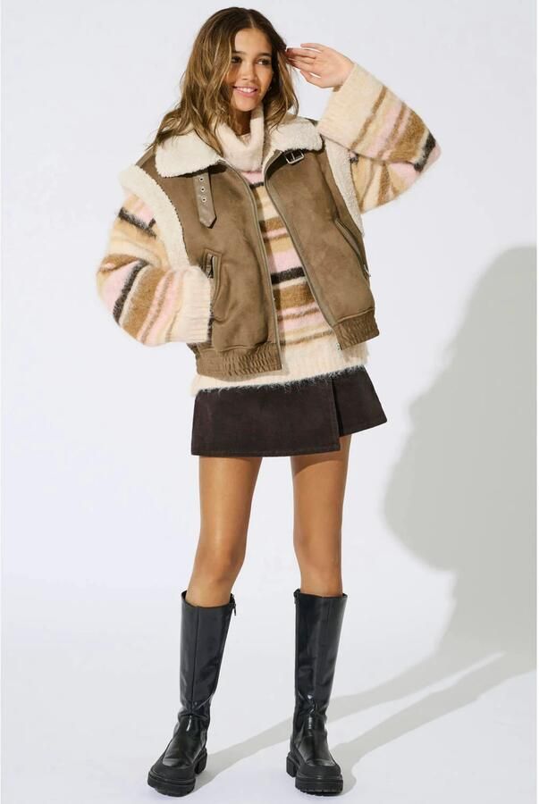 Only Regular fit korte broek-rok van katoenmix model 'ZEVA'