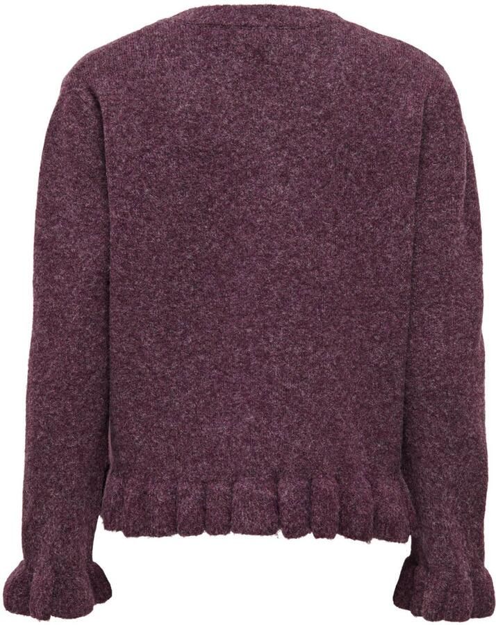 ONLY wollen gebreid vest donkerrood