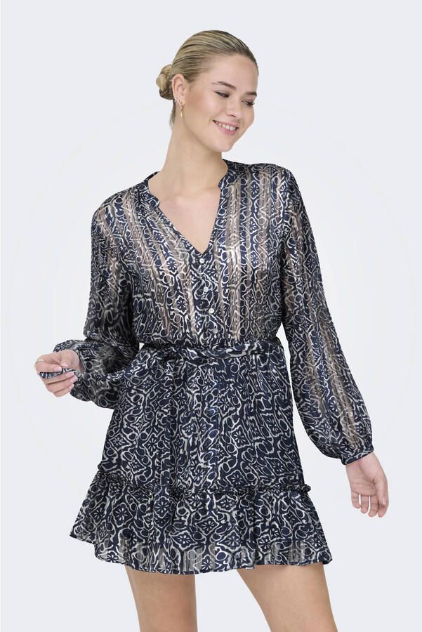 Only Getailleerde vrijetijdsjurk met effectgaren-details model 'AVERY'