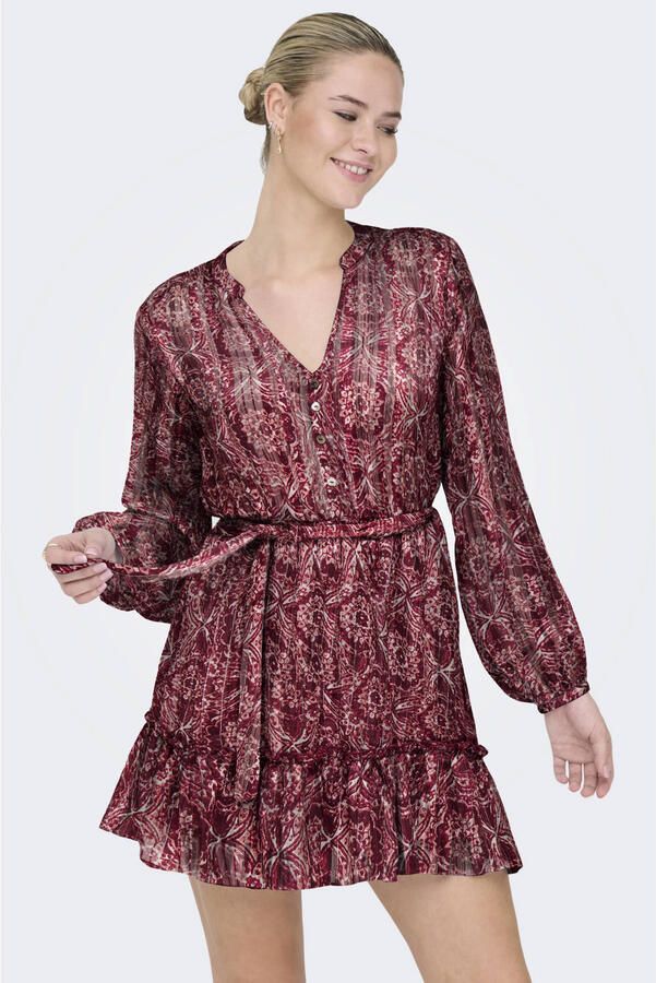 ONLY zomerjurk met paisley print met lurex rood