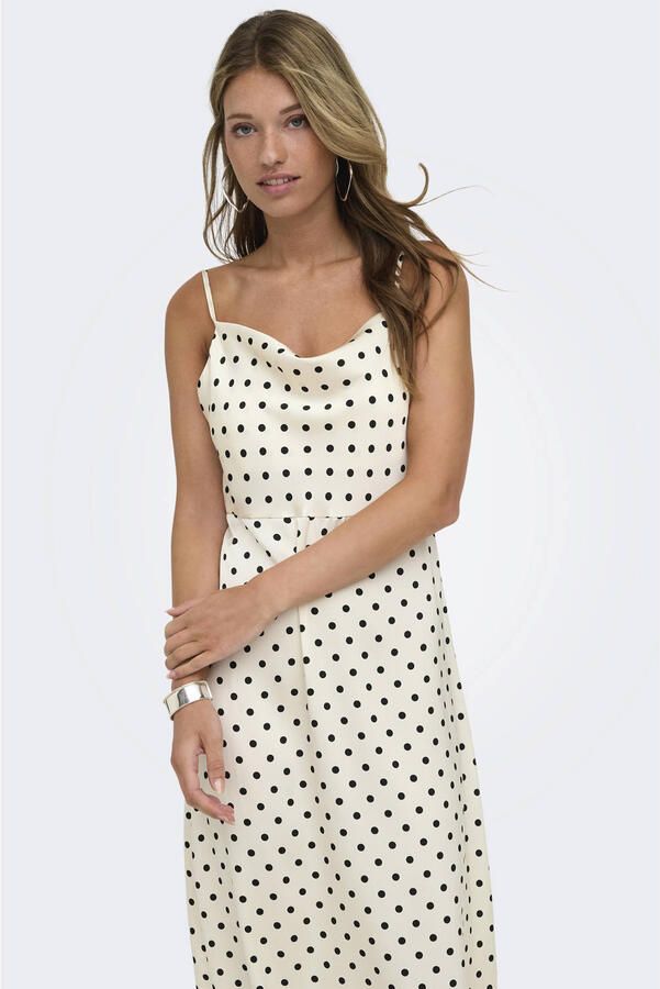 ONLY zomerjurk met stippen ecru
