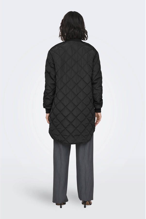 Only Regular fit gewatteerde lange jas met baseballkraag model 'JESSICA' - Foto 1