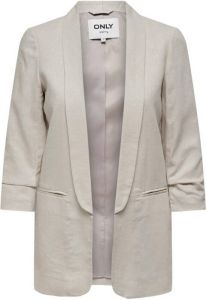 ONLY rechtvallende blazer ONLELLY met linnen zand