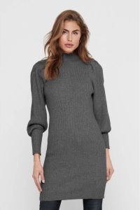Only Gebreide jurk met opstaande kraag model 'KATIA'