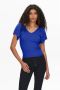 Only Onlleelo S S Back Pullover KNT Noos 15203888 Blauw Dames - Thumbnail 1