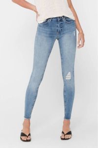 ONLY high waist straight fit jeans ONLCUBA light blue denim