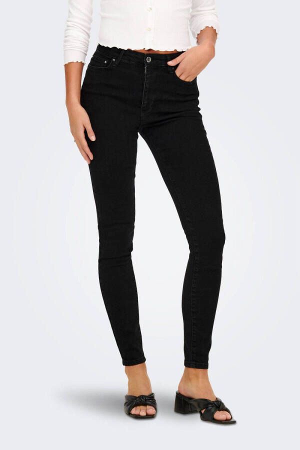 Only Klassieke zwarte jeans met rits- en knoopsluiting Black Dames