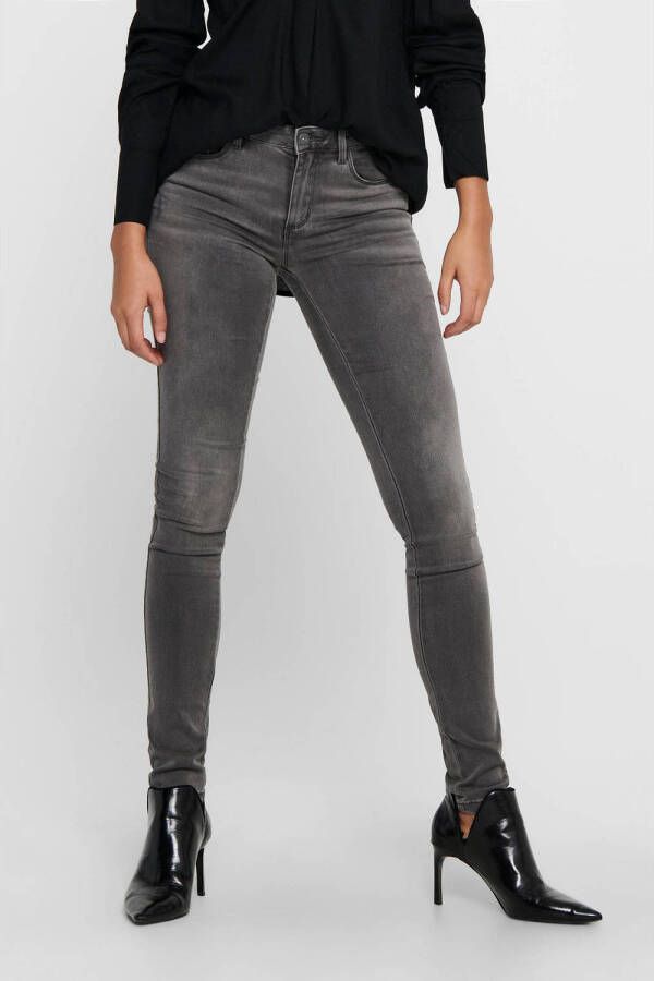 ONLY high waist skinny jeans ONLROYAL dark grey denim regular