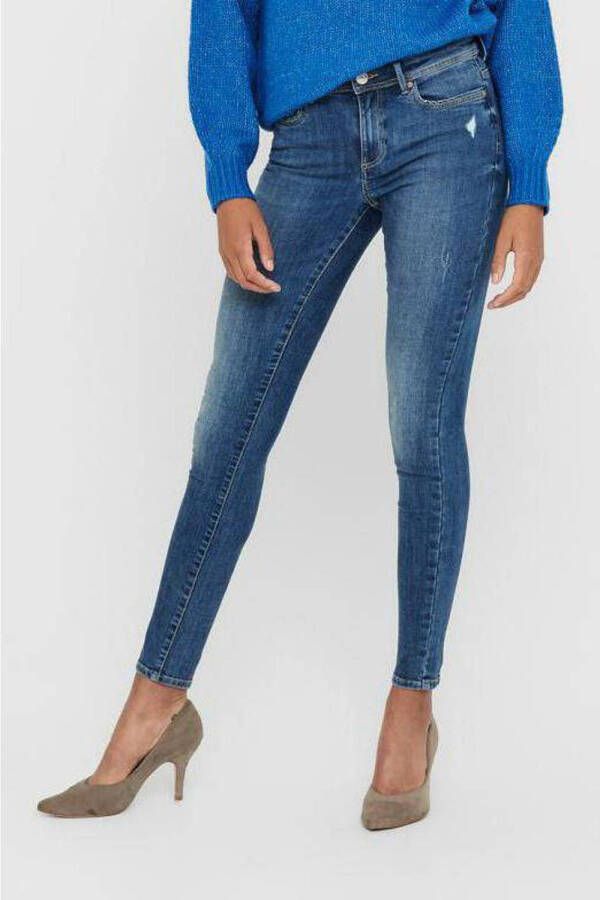 Only Skinny fit jeans ONLWAUW met lichte destroyed-effecten