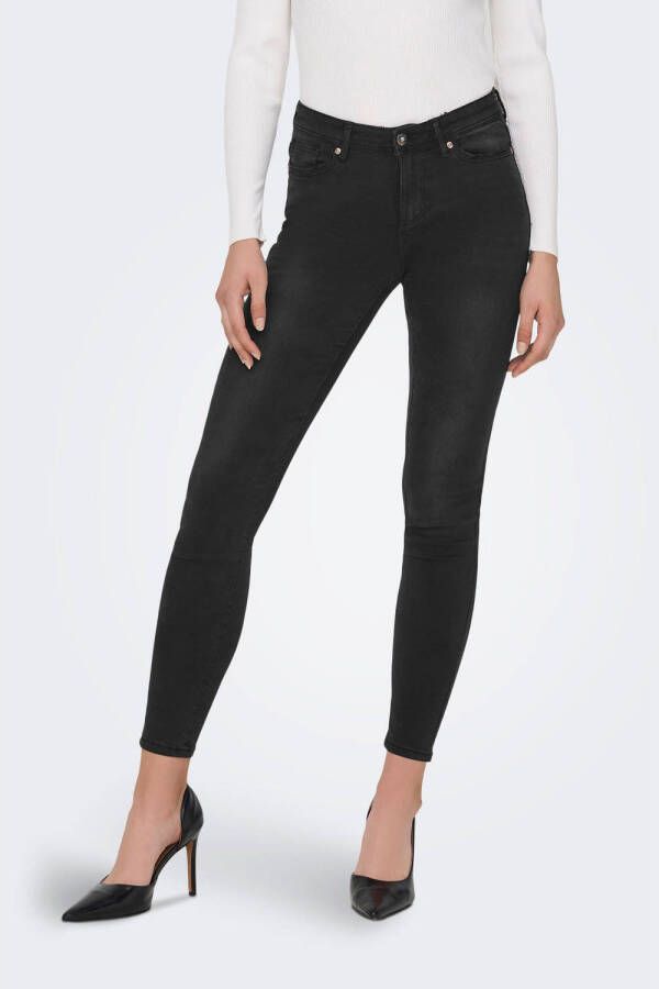 Only Skinny fit jeans met labelpatch model 'WAUW'