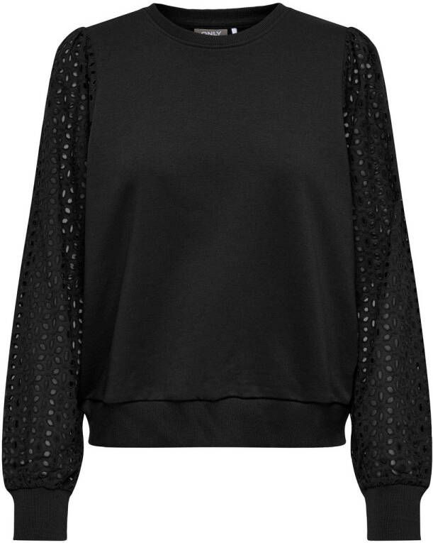 ONLY sweater ONLDONNA met open detail zwart