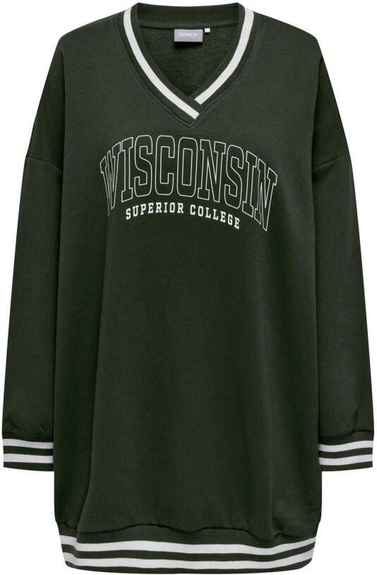 Only Oversized sweatjurk met contraststrepen model 'NIA'