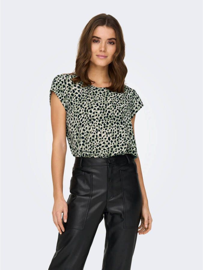 Only Shirtblouse ONLVIC S S AOP TOP NOOS PTM met print
