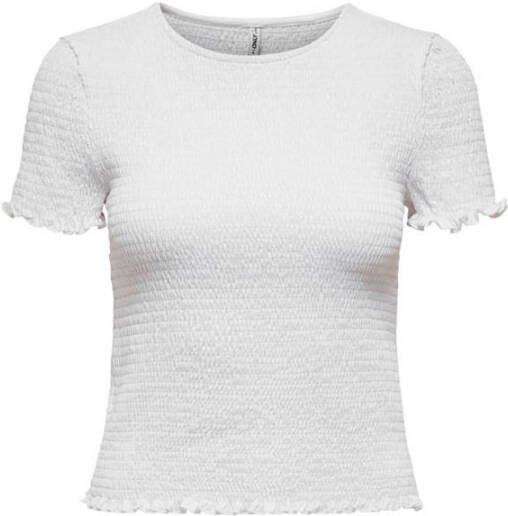 Only Shirt met stretch model 'Deli' gesmokt