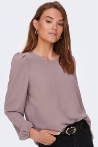 ONLY top ONLMETTE van gerecycled polyester oudroze