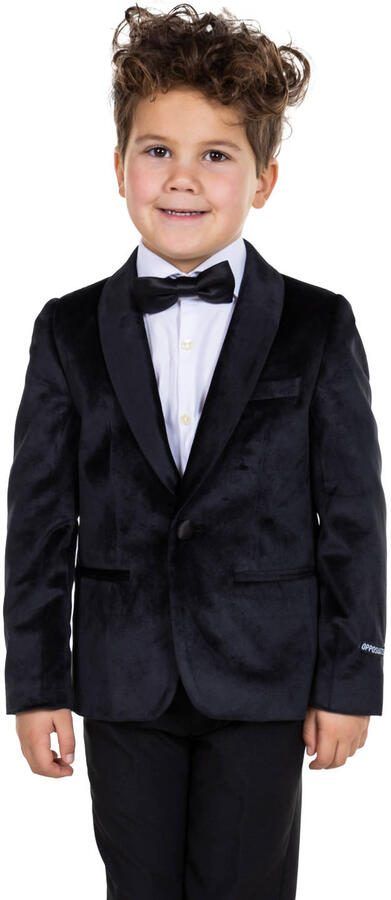 OppoSuits colbert Dinner Jacket met all over print zwart Jongens Polyester Reverskraag 110 116 - Foto 3