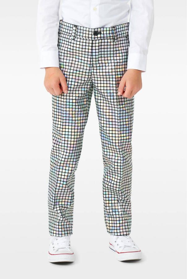 OppoSuits kostuum Discoballer met all over print zilver zwart - Foto 2