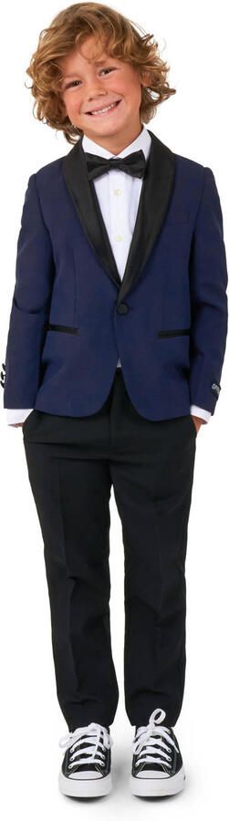 OppoSuits kostuum donkerblauw zwart