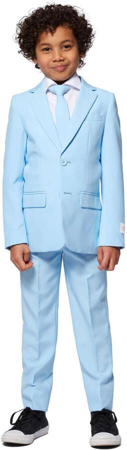 OppoSuits kostuum lichtblauw Jongens Polyester Reverskraag Effen 146 152 - Foto 2