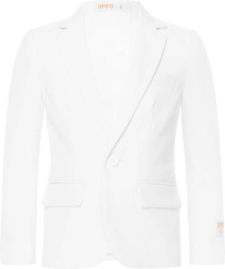 OppoSuits kostuum wit Jongens Polyester Reverskraag Effen 170 176 - Foto 2