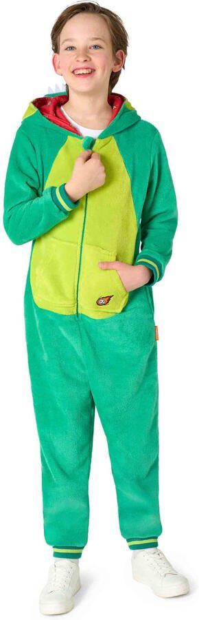 OppoSuits onesie dinosaurus groen lichtgroen oranje - Foto 2