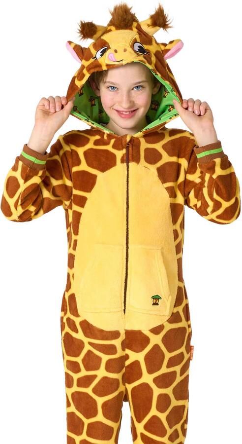 OppoSuits onesie giraffe bruin geel