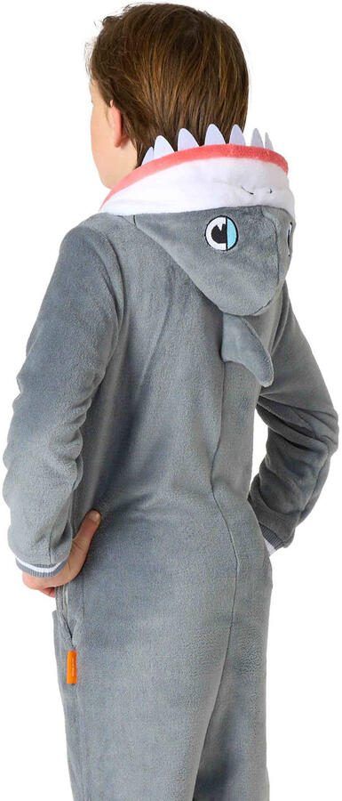 OppoSuits onesie haai grijs wit - Foto 2