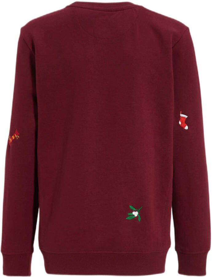 OppoSuits sweater X-Mas Icons met all over print bordeaux Rood All over print 110 116