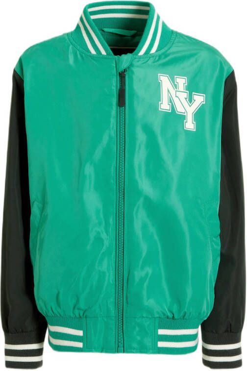 Orange Stars baseball jacket Marten groen Jas Jongens Polyester Opstaande kraag 152