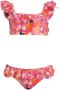 Orange Stars crop bikini Maaike met ruches fuchsia Roze Meisjes Gerecycled polyester (duurzaam) 104 - Thumbnail 1