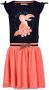 Orange Stars jurk met printopdruk marine oranje Blauw Meisjes Stretchkatoen Ronde hals 152-158 - Thumbnail 1