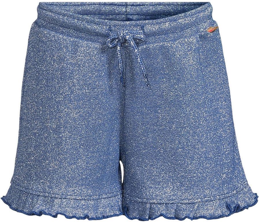 Orange Stars casual short donkerblauw met glitter