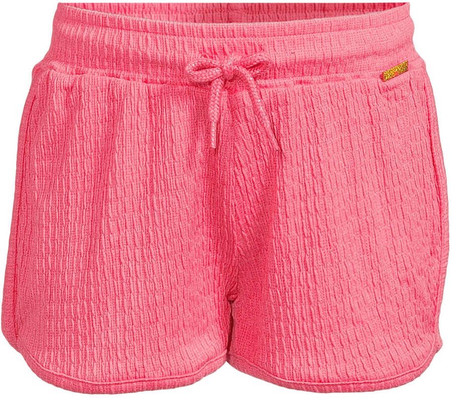 Orange Stars casual short roze met textuur