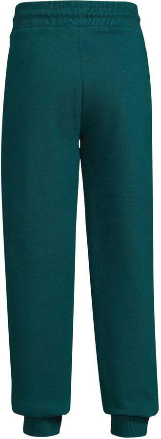 Orange Stars colourblock fleece joggingbroek Adam met printopdruk teal