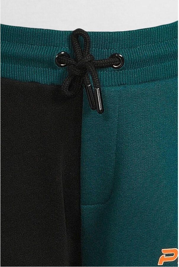 Orange Stars colourblock fleece joggingbroek Adam met printopdruk teal - Foto 2