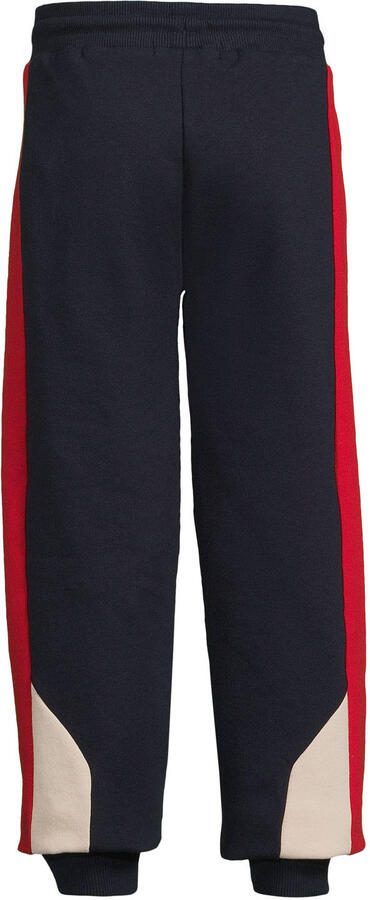 Orange Stars colourblock fleece joggingbroek Isack met printopdruk donkerblauw