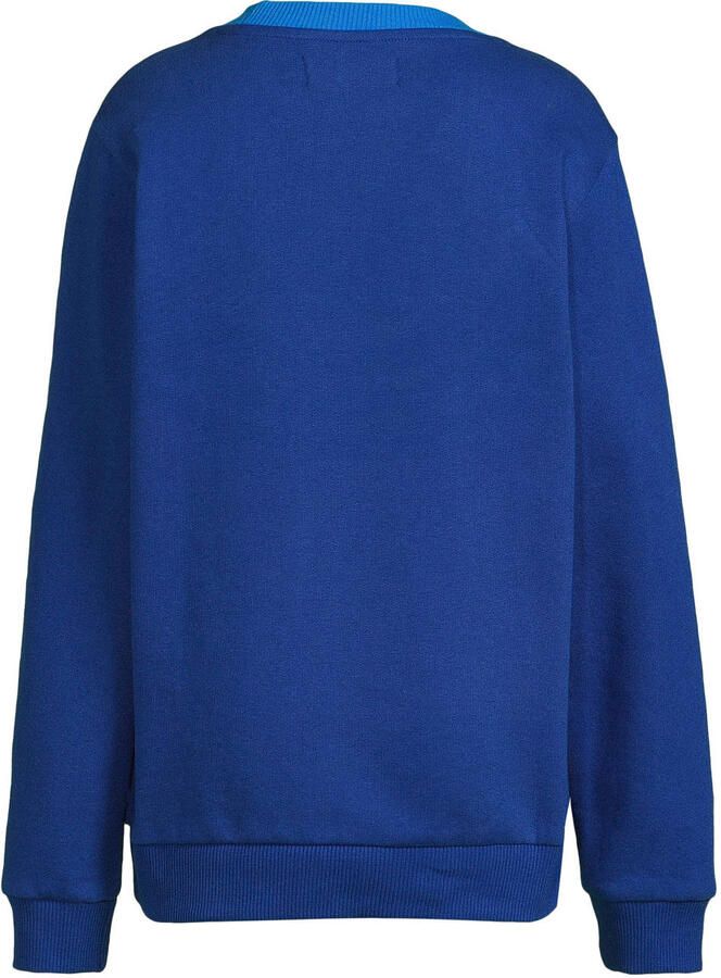 Orange Stars colourblock sweater Theo blauw