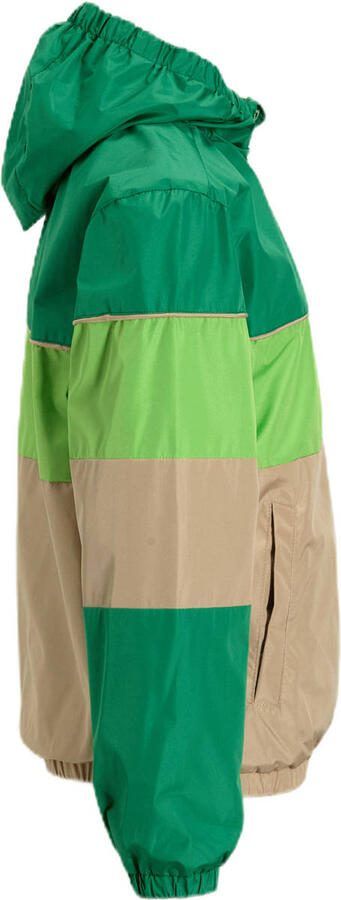 Orange Stars coulourblock sporty jacket groen - Foto 3