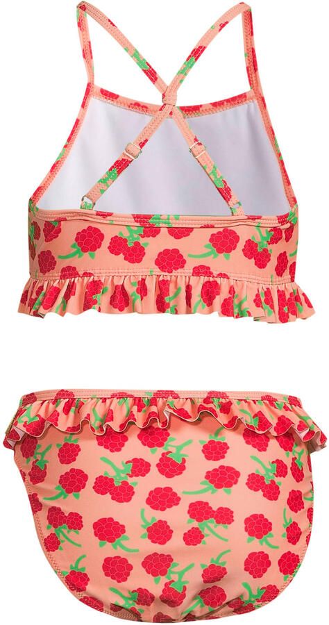 Orange Stars crop bikini met ruches oranje fuchsia - Foto 2