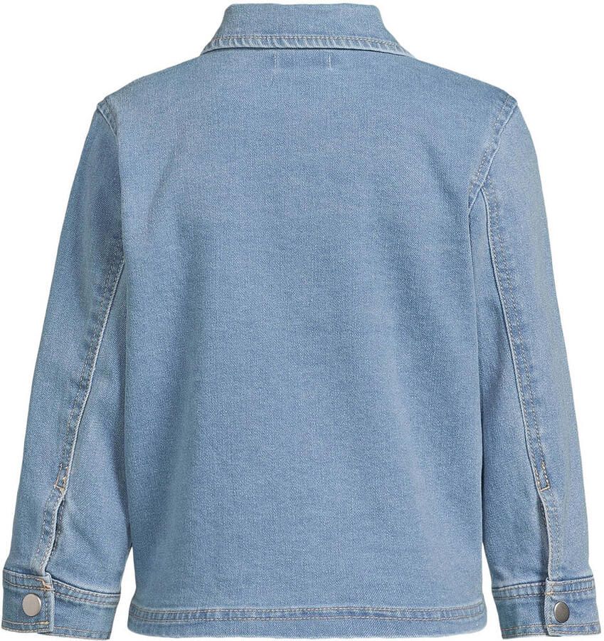 Orange Stars denim overhemd met print lichtblauw Jongens Stretchdenim Klassieke kraag