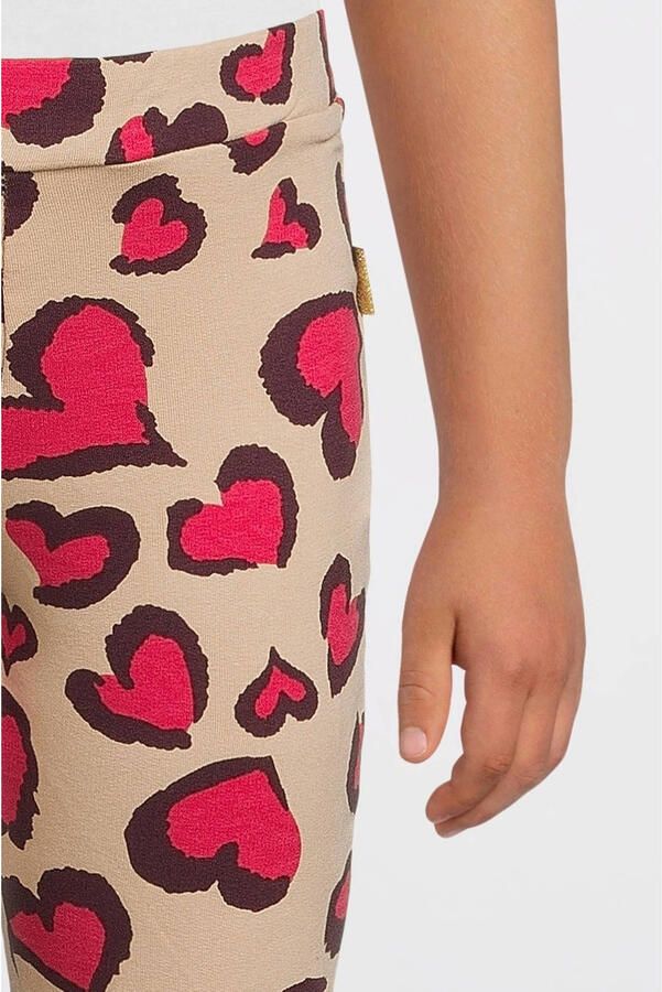Orange Stars flared broek met hartjesprint Elise Beige - Foto 4