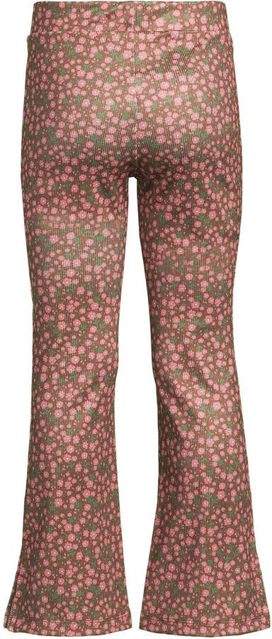 Orange Stars flared broek met print bruin