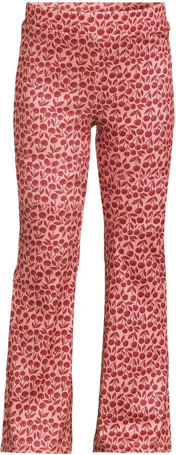 Orange Stars flared broek met print