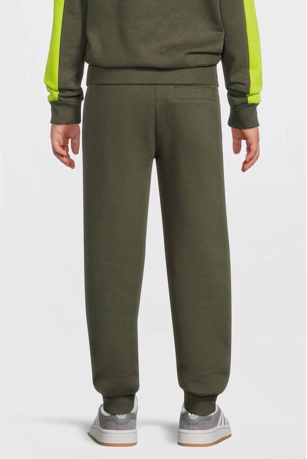 Orange Stars fleece joggingbroek met contrasterende bies Alec khaki - Foto 4
