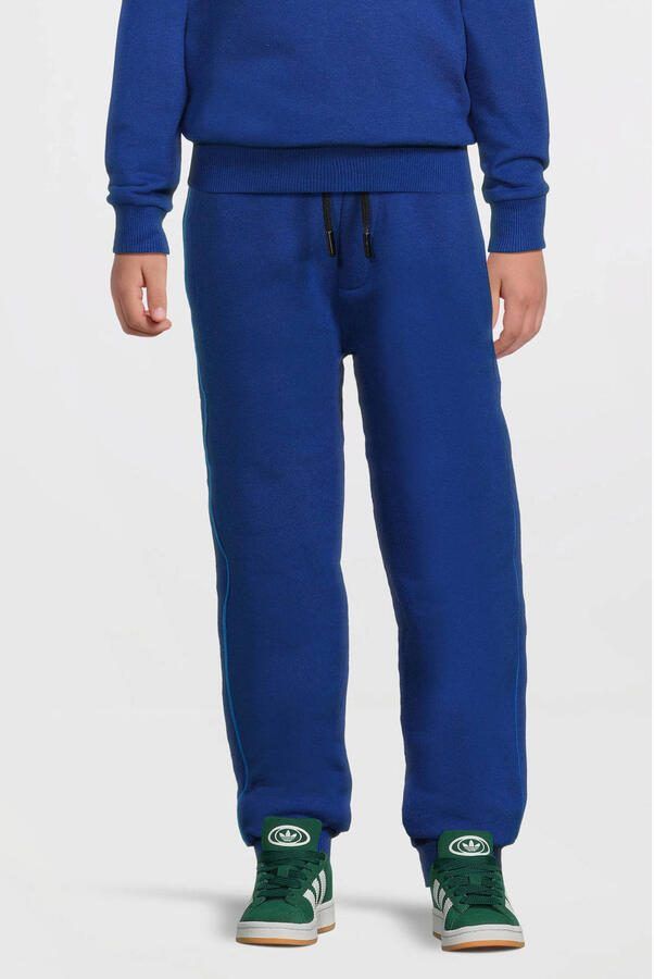 Orange Stars fleece joggingbroek met contrasterende bies blauw - Foto 3