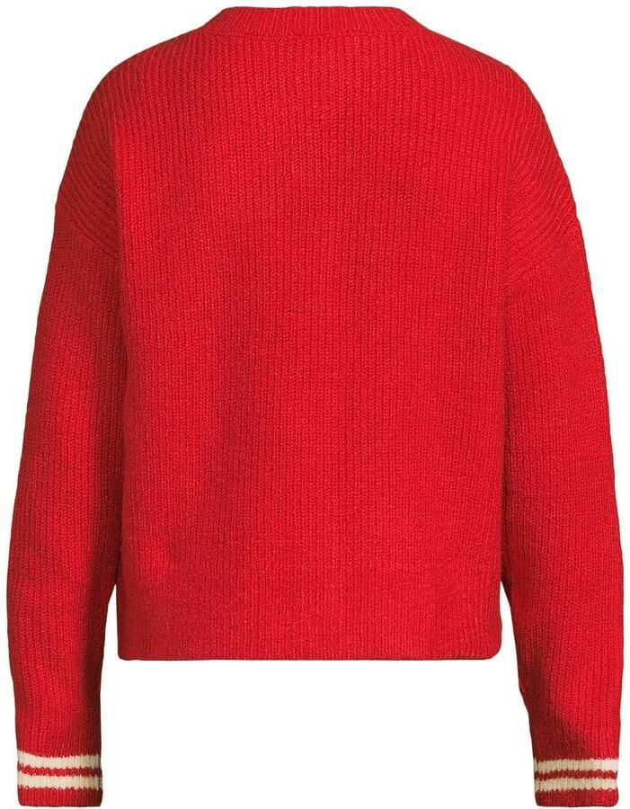 Orange Stars gebreid gestreept vest rood ecru Meisjes Polyester Ronde hals - Foto 2