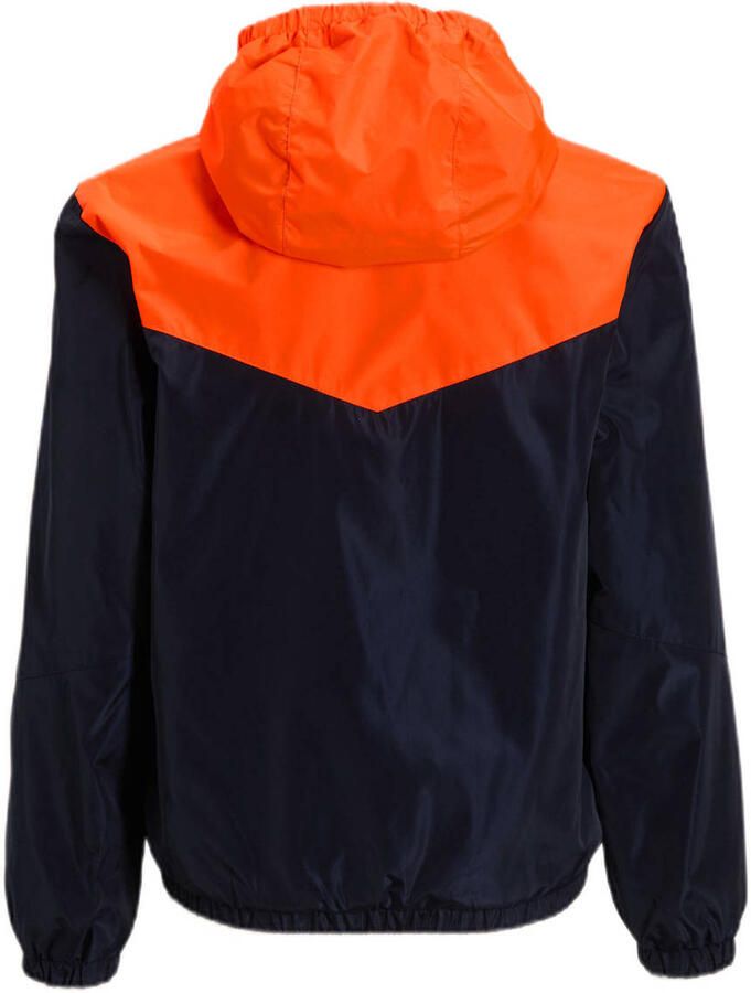 Orange Stars hooded jacket zwart oranje