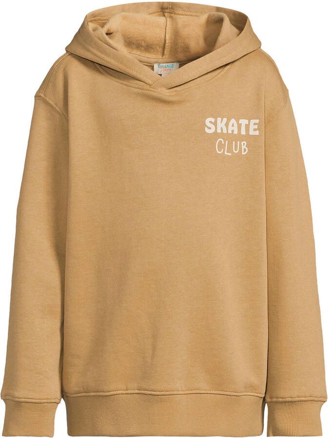 Orange Stars hoodie met tekst